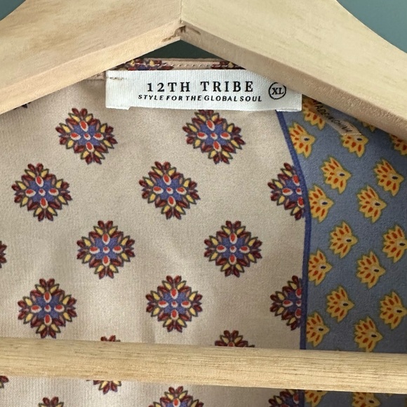 12th Tribe Gold Standard Multicolored Kimono Dress in XL - Picture 10 of 10